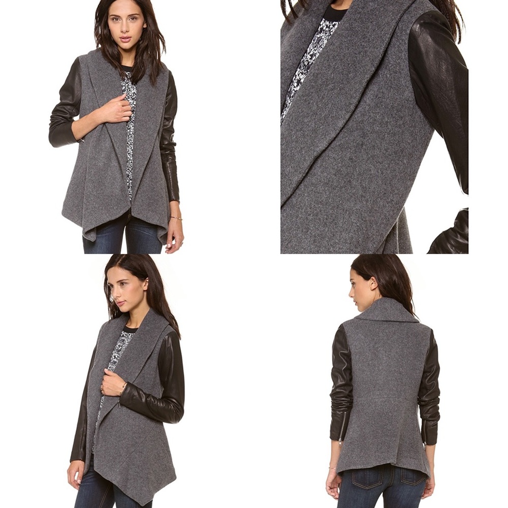 Theory Laura Amazing Leather & Cashmere Jacket